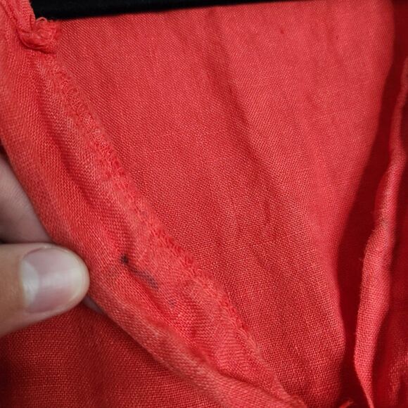 Francesca Bettini Linen Made in Italy Midi Tiered Dress Lightweight Boho Small - Picture 10 of 12